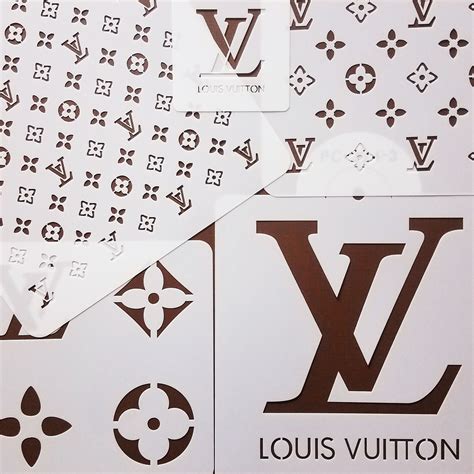 louis vuitton stencil for cakes and all purposes|Louis Vuitton cookie stencil.